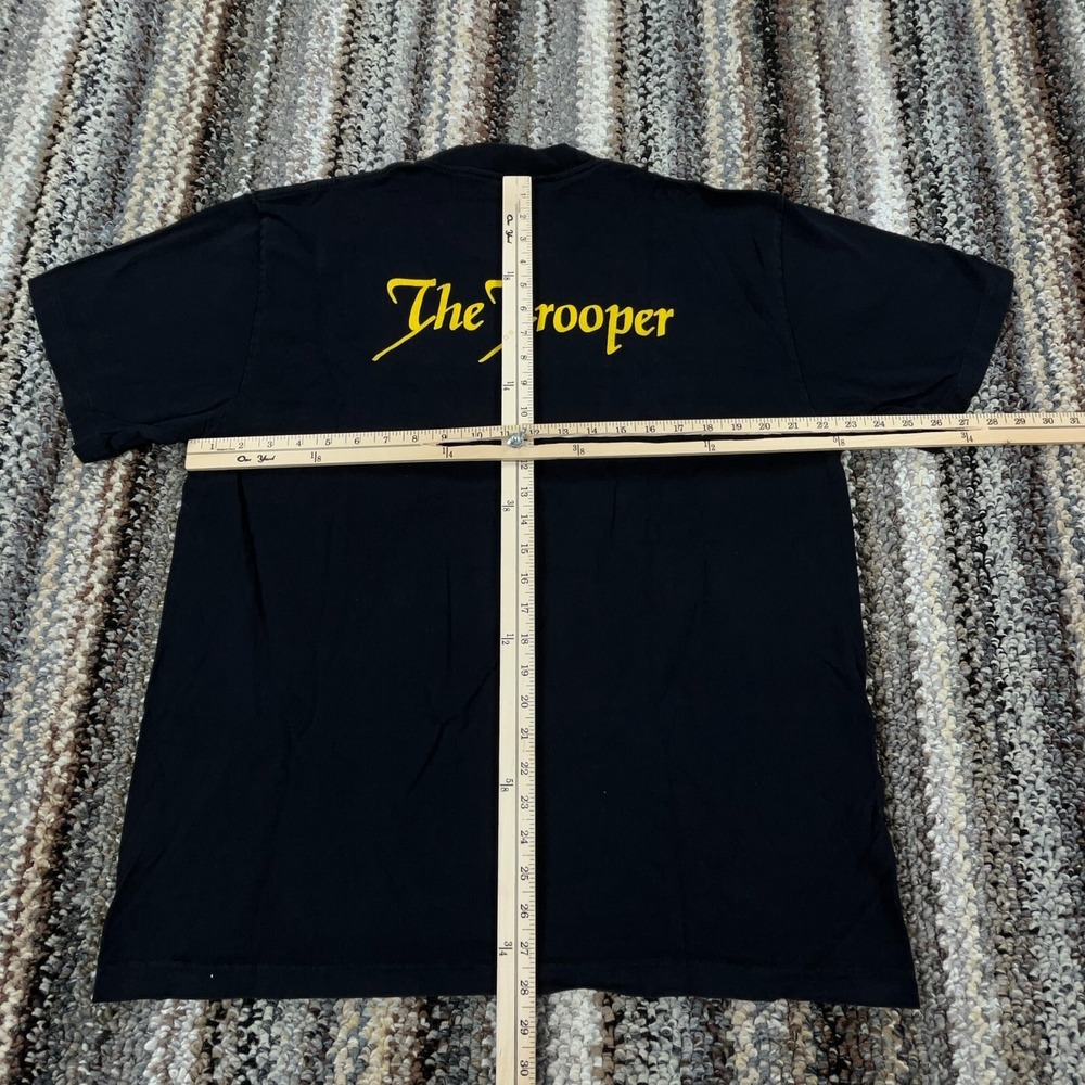 Vintage Iron Maiden Shirt Men XL Black Tee Single Stitch Band Concert Trooper - Picture 11 of 14